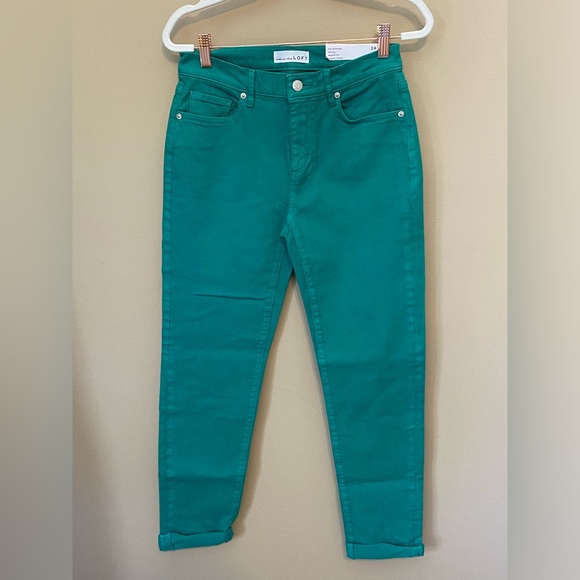 Loft The Girlfriend mid rise jean in green - Picture 4 of 7